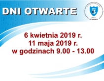 6 kwietnia i 11 maja 2019 - Dni Otwarte w naszym Ośrodku